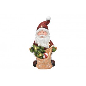 BABBO DI NATALR CON LUCI A  LED COLORE ROSSO CM. 36