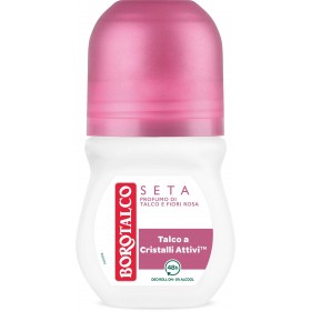 BOROTALCO DEODORANTE SETA TALCO E FIORI ROSA ROLL ON 50ML
