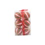 BOX 12 SFERE PALLINE DI NATALE SPICCHI BIANCO/ROSSO/VERDE CM. 8
