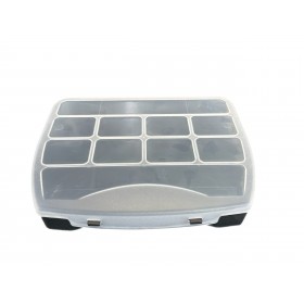 CASSETTA PORTAMINITERIA IN PLASTICA CON CON 12 SCOMPARTI CM. 25x19x3