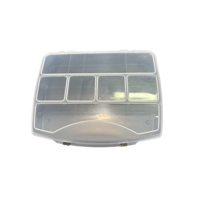 CASSETTA PORTAMINITERIA IN PLASTICA CON CON 8 SCOMPARTI CM. 18x15x3