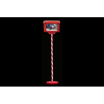 CASSETTA POSTA DI NATALE CON LED MUSICA E NEVE A BATTERIA ATTACCO USB CM. 27x20x150h.