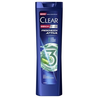 CLEAR SHAMPOO 225ML FRESCH.ATTIVA 3 IN 1