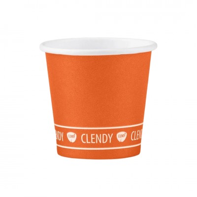 CLENDY BIO BICCH.CAFFE'CARTA 50PZ ARANCIO