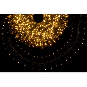 CLUSTER CATENA LUMINOSA DI NATALE 2000LED 8 FUNZIONI PER USO ESTERNO BIANCO CALDO MT. 40