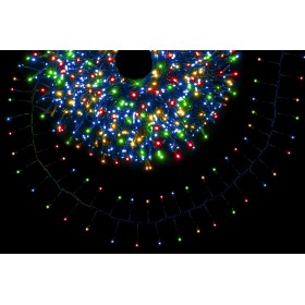CLUSTER CATENA LUMINOSA DI NATALE 2000LED 8 FUNZIONI PER USO ESTERNO MULTICOLOR MT. 40