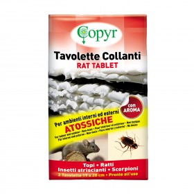 COPYR RAT TABLET TAVOLE ADESIVE PER TOPI E RATTI cm. 19x28 PZ. 2
