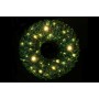 CORONA VERDE DECORATIVO DI NATALE CON 30LED LUCE BIANCO CALDO CM. 40