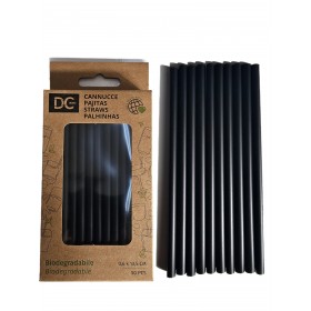DC CASA CANNUCCIA BIODEGRAD. 0.6X13.5CM 50PZ NERO