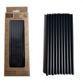 DC CASA CANNUCCIA BIODEGRAD. 0.6X20CM 50PZ NERO