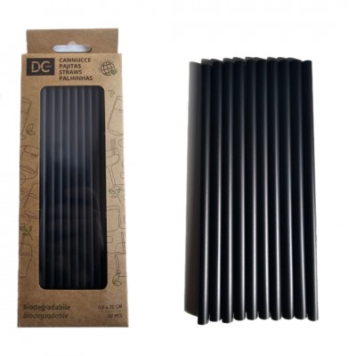 DC CASA CANNUCCIA BIODEGRAD. 0.6X20CM 50PZ NERO