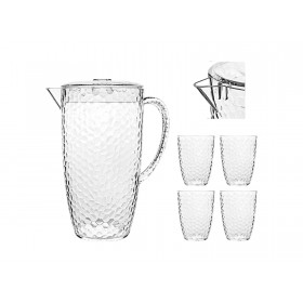 DC CASA CARAFFA 2.2L+BICCHIERE 8.5X11CM 4PZ PLAST.