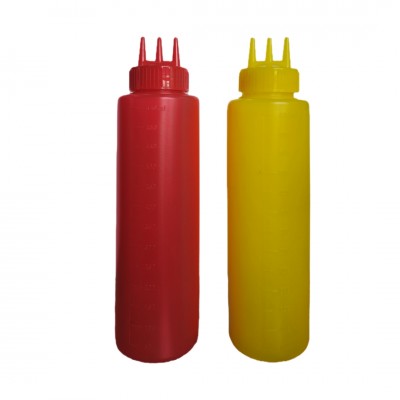 DC CASA DOSATORE SALSE PLAST. 3BECC. 650ML ROSSO/GIALLO