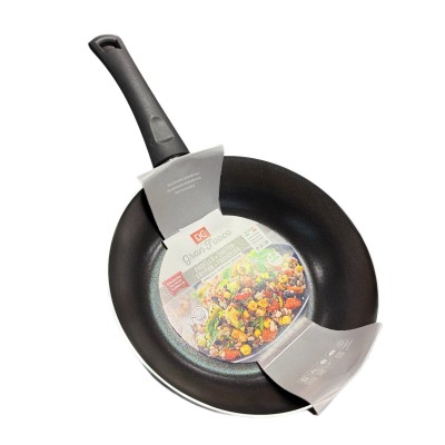 DC CASA GRAN FUOCO PADELLA ALTA IN ALLUMINIO CON MANICO ATERMICO CM. 24