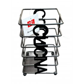 DC CASA PORTAPOSATE NERO OPACO CM.10x10x16h