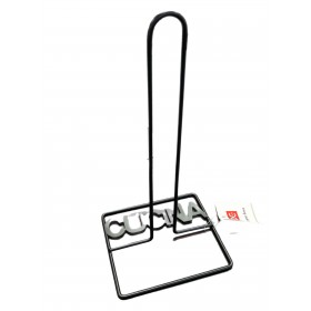 DC CASA PORTAROTOLO CARTA ASCIUGATUTTO IN METALLO NERO OPACO CM. 15x14x31h.