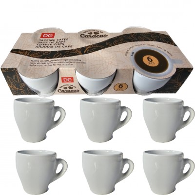 DC CASA TAZZINA CAFFE 90ML 6PZ BIANCA