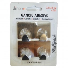 DIMORAE GANCIO ADES. 3.5X3.5CM 4PZ QUADRATO