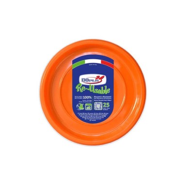 DOPLA COLOR ARANCIO PIATTI FRUTTA 25PZ