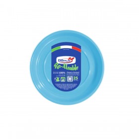 DOPLA COLOR AZZURRO PIATTI PIANI 25PZ