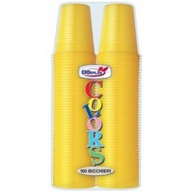 DOPLA COLORS BICCHIERI PLASTICA GIALLO 200CC 2x50 PEZZI