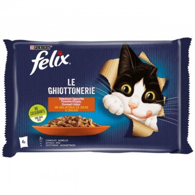 FELIX LE GHIOTTONERIE 4 BUSTE DA 85 GRAMMI 2 CONIGLIO 2 AGNELLO
