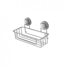 Feridras Mensola rettangolare un ripiano in acciaio cromato linea Dinamik Cm.  26x13x13,5h.