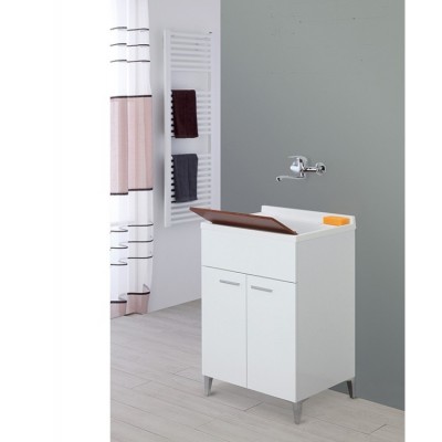 Feridras Mobile lavatoio Stella in nobilitato melaminico bianco lucido cm. 60x50