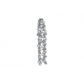 FESTONE DI NATALE CON 142 SFERE COLORE RGENTO CM. 3/5 CM. 9,5x9,5x180