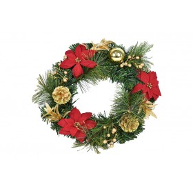 FESTONE PORTA TONDO CON STELLA DI NATALE CM.35