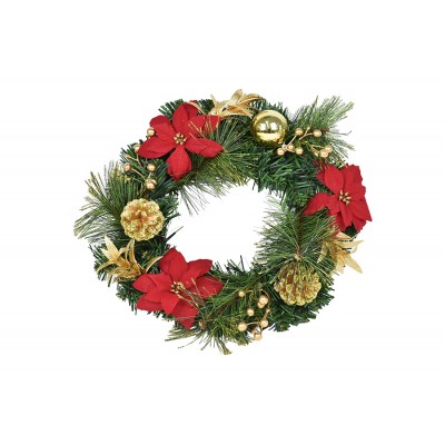 FESTONE PORTA TONDO CON STELLA DI NATALE CM.35