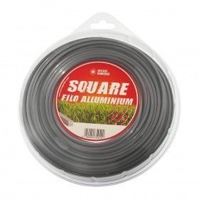 Filo per decespugliatore grigio Quadro ossido di alluminio mm. 3,0 mt 56
