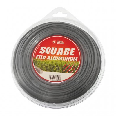 Filo per decespugliatore grigio Quadro ossido di alluminio mm. 4,0 mt 30