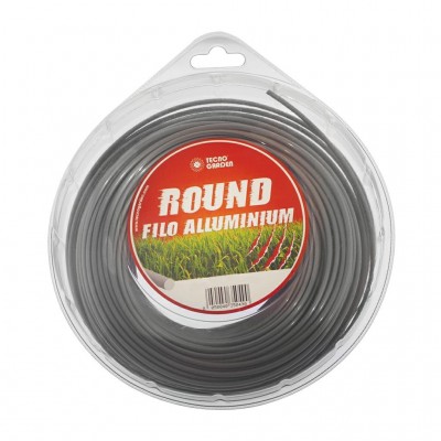 Filo per decespugliatore grigio tondo ossido di alluminio mm. 3,0 mt 56