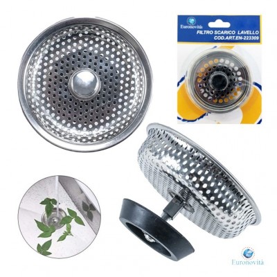 FILTRO DI SCARICO IN METALLO PER LAVELLO