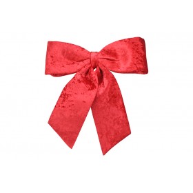 FIOCCO IMBOTTITO PER DECORO NATALE CON ANELLO COLORE ROSSO CM. 44x46