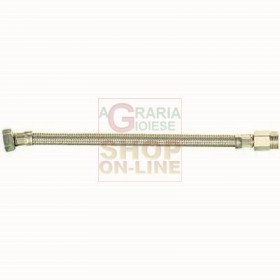 FLESSIBILE IN ACCIAIO INOX ATTACCO MASCHIO 1/2 FEMMINA 3/8 CM. 30