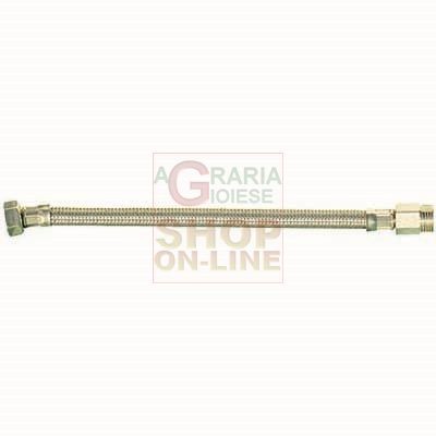FLESSIBILE IN ACCIAIO INOX ATTACCO MASCHIO 1/2 FEMMINA 3/8 CM. 30