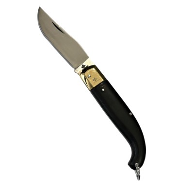 Fraraccio coltello scarperia manico nero testa in ottone cm. 20