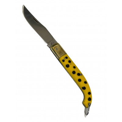FRARACCIO COLTELLO ZUAVO MANICO TARTARUGATO GIALLO CM. 21