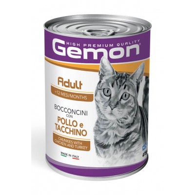 GEMON CAT Senior pollo/tacchinogr.415