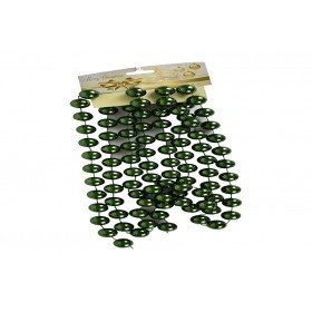 GHIRLANDA DI PERLINE PER DECORO NATALIZIO COLORE VERDE CM. 2x270