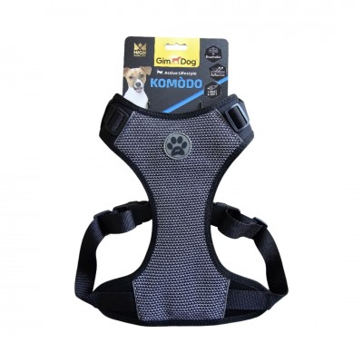 GIMDOG PETTORINA KOMODO L 63-80 CM NERO