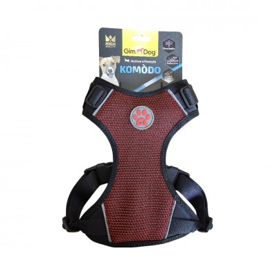 GIMDOG PETTORINA KOMODO M 45-65 CM ROSSO