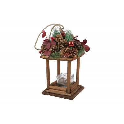 LANTERNA PER DECORO NATALIZIO CM. 18x18