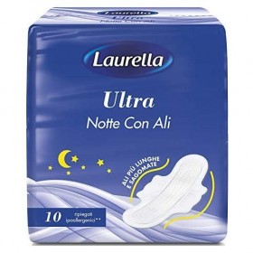 LAURELLA ULTRA NOTTE CON ALI 10 ASSORBENTI RIPIEGATI