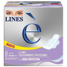 LINES E' ASSORBENTI IN LACTIFLESS CON ALI 8 PEZZI