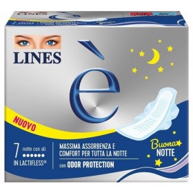 LINES E' ASSORBENTI IN LACTIFLESS NOTTE CON ALI 7 PEZZI
