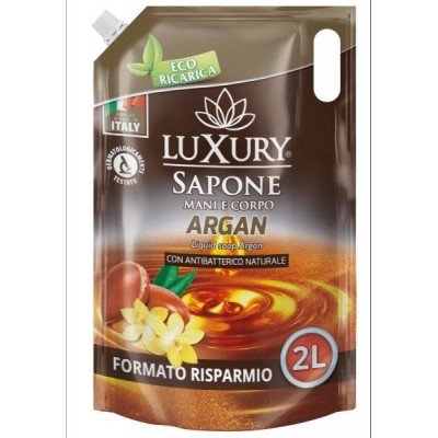 LUXURY SAPONE LIQUIDO ARGAN ECORICARICA LT. 2