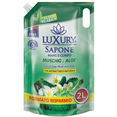 LUXURY SAPONE LIQUIDO MUSCHIO & ALOE ECORICARICA LT. 2